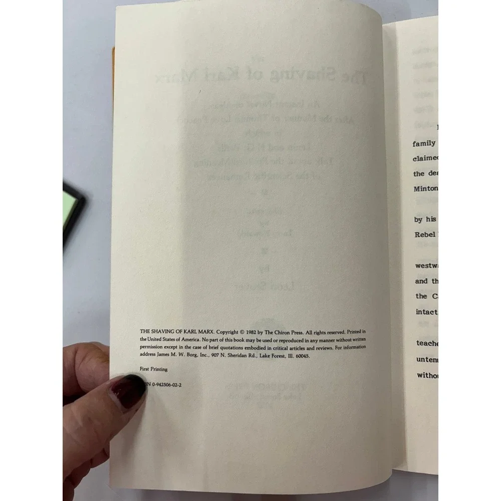 The Shaving of Karl Marx Leon Stover 1982 First‎ Printing Political Satire